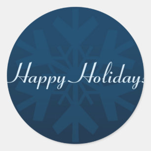 Happy Holidays Snoflake Sticker