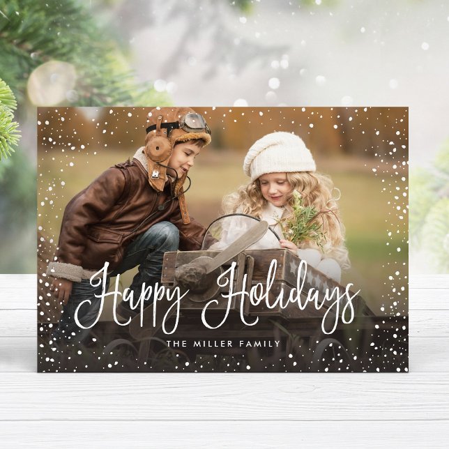 Happy Holidays Snow Holiday Card (Creator Uploaded)