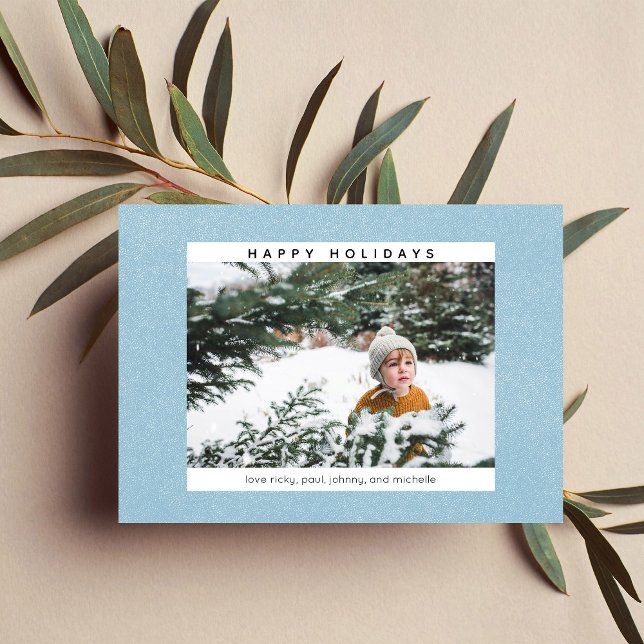 Happy Holidays Snow & Photo Card (Creator Uploaded)