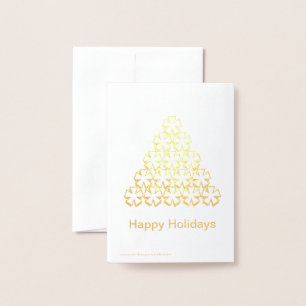 Happy Holidays snow Stars Tree Christmas Foil Card