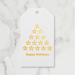 Happy Holidays snow Stars Tree Gift Tags