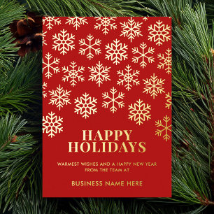 Happy Holidays Snowflake Business Christmas