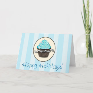 Happy Holidays Snowflake Cupcake Card