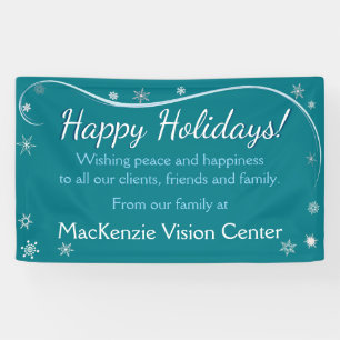 Happy Holidays Snowflakes Banner