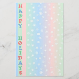 Happy Holidays Snowflakes Stationery