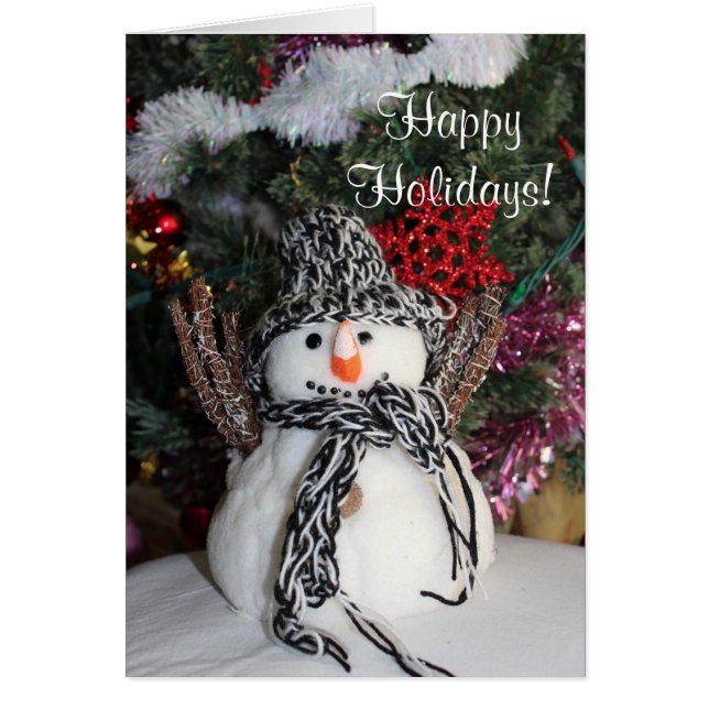 Happy Holidays snowman (Front)
