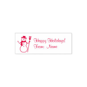 Happy Holidays Snowman 4Alexis Self-inking Stamp