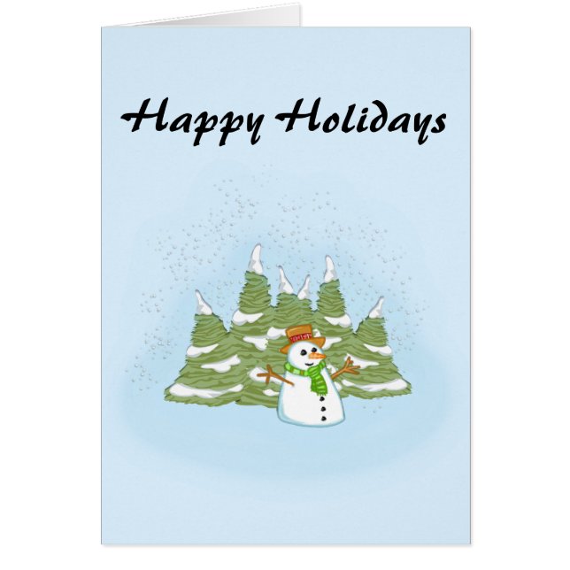 Happy Holidays Snowman Custom (Front)