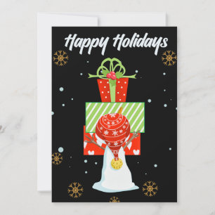 Happy Holidays Snowman Gifts Winter Greeting Card