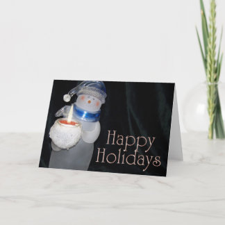 Happy Holidays Snowman Greeting Holiday Card