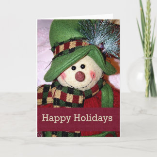 Happy Holidays Snowman Holiday Card
