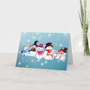 Happy Holidays Snowmen Holiday Card