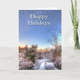 Happy Holidays Snowy Creek Holiday Card