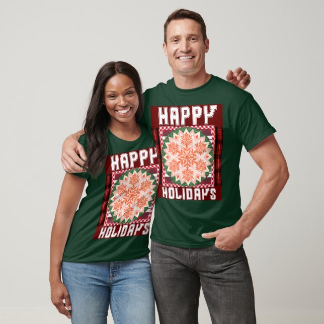 Happy Holidays Snowy Picnic Pattern Shirts (Unisex)