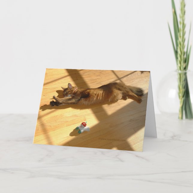 Happy Holidays, Somali Cat Style Holiday Card (Front)