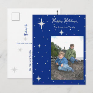 Happy Holidays Starlight Photo Holiday postcard