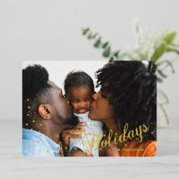 Happy Holidays Starry Sparkle Photo 5 x 7