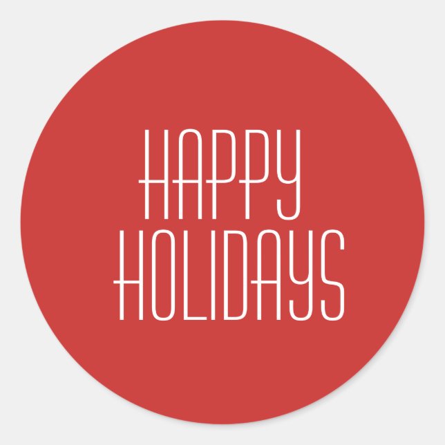 Happy Holidays Sticker (Front)