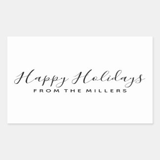 Happy Holidays Sticker Script Personalised