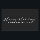 Happy Holidays Sticker Script Personalised<br><div class="desc">Sticker with script for Holiday. Add your own text and colours as needed. Can also be used for addresses. Matching Items Available.</div>