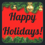 "Happy Holidays" Stickers<br><div class="desc">Express yourself!</div>