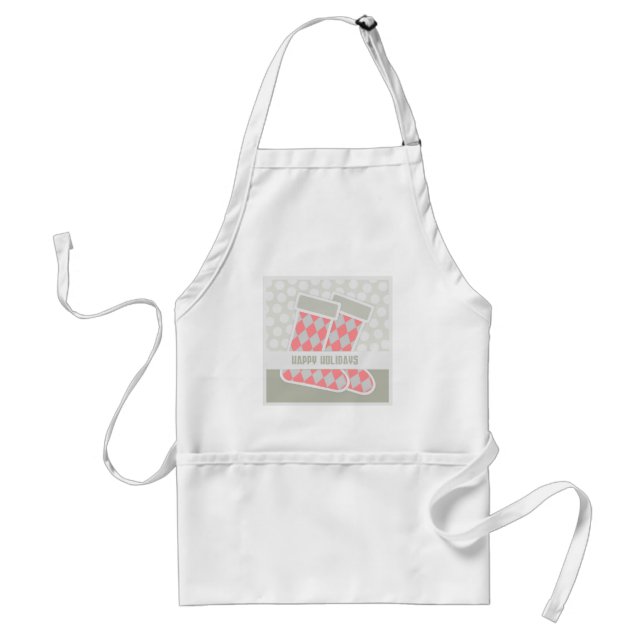 Happy Holidays Stocking Standard Apron (Front)