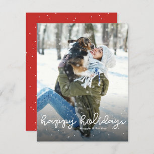 Happy holidays sweet simple Christmas photo Holiday Card