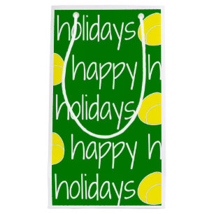 Happy Holidays Tennis Themed Gift Bag