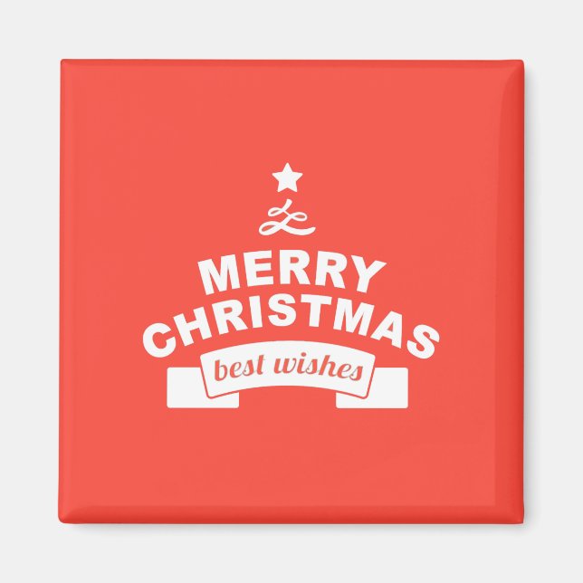 Happy Holidays the Very Best Wishes Magnet (Front)