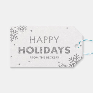 Happy Holidays This Is Us Gift Tags Silver