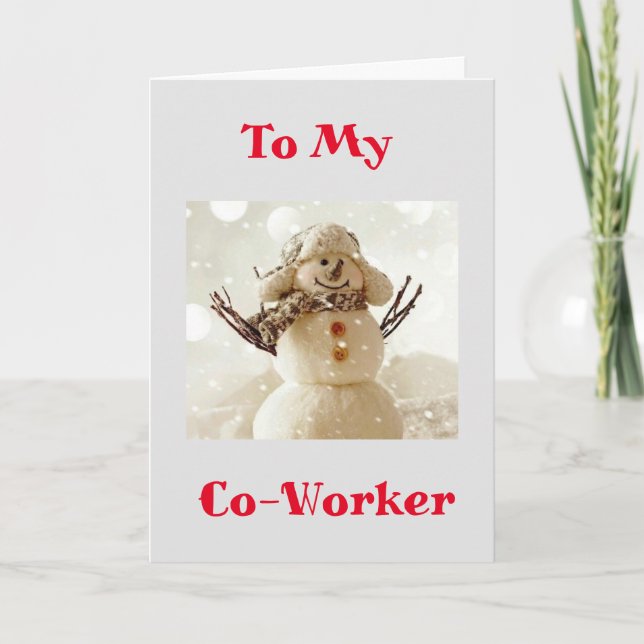 HAPPY HOLIDAYS TO **MY CO-WORKER** HOLIDAY CARD (Front)