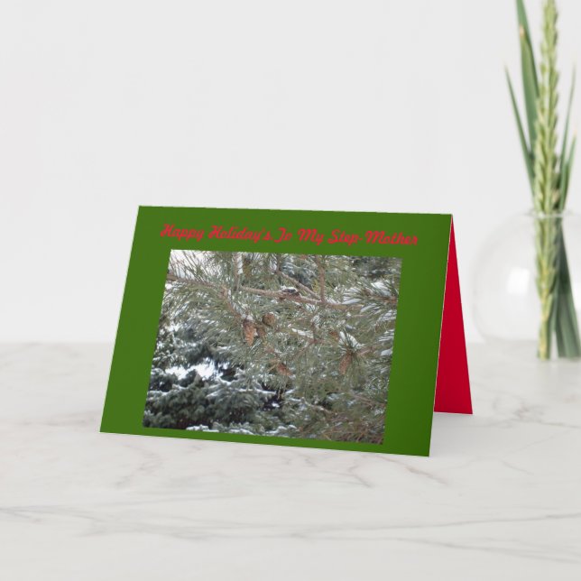 Happy Holiday's,To My Step-Mother Card (Front)