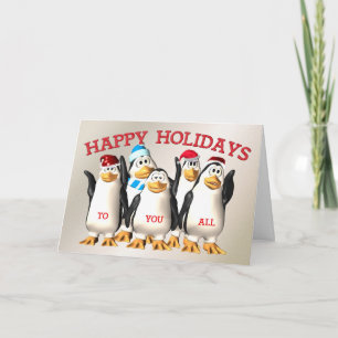 Happy Holidays to you all from the penguin gang Holiday Card