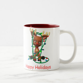 Happy Holidays Two-Tone Coffee Mug