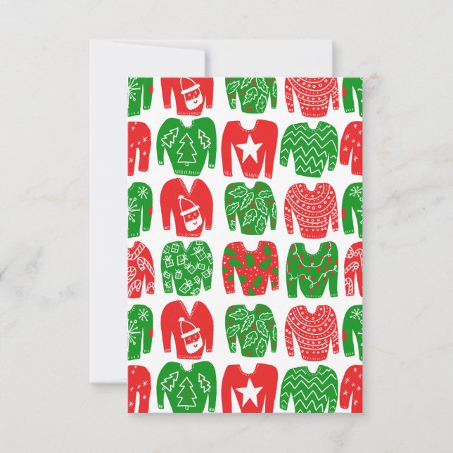 Happy Holidays Ugly Christmas Sweater Card (Front)