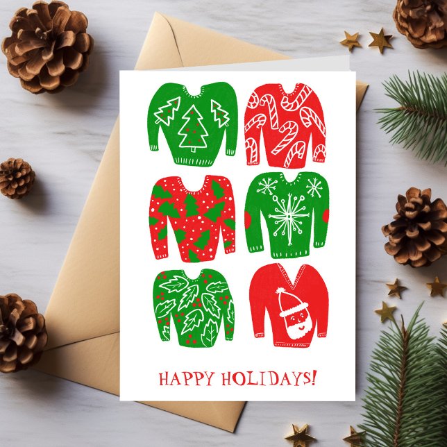 Happy Holidays Ugly Christmas Sweater Card (Happy Holidays Ugly Christmas Sweater CUSTOM Card
)