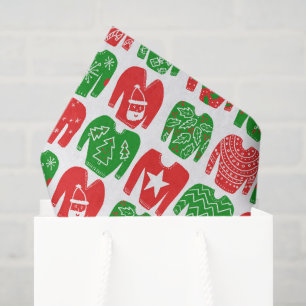 Happy Holidays Ugly Christmas Sweater Gift Tissue Paper