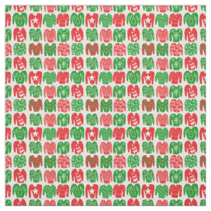 Happy Holidays Ugly Christmas Sweater Pattern Fabric