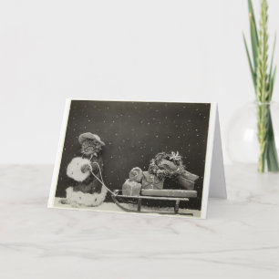 Happy Holidays! Vintage Kitty Card