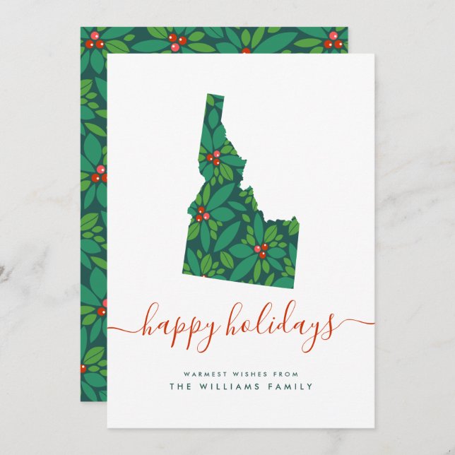HAPPY HOLIDAYS Warm Wishes From Idaho (Front/Back)