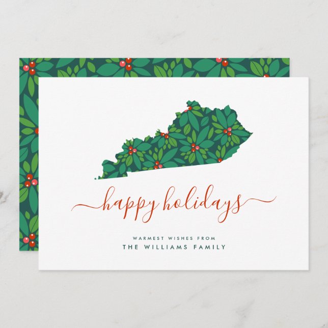 HAPPY HOLIDAYS Warm Wishes From Kentucky (Front/Back)