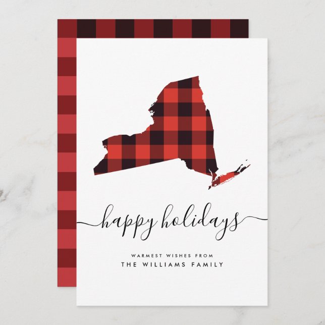 HAPPY HOLIDAYS Warm Wishes From New York (Front/Back)