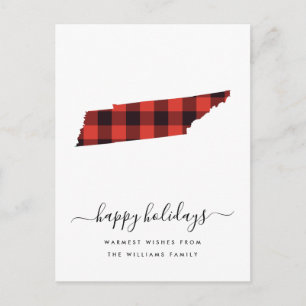 Happy Holidays   Warm Wishes Tennessee Postcard