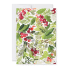 Happy Holidays watercolor floral corporate