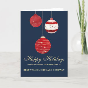 Happy Holidays Watercolor Personalised Business  Card