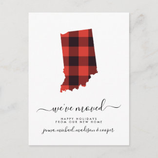 Happy Holidays | We've Moved | Indiana Postcard