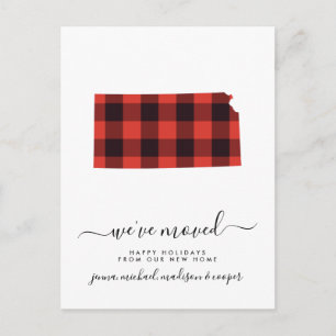 Happy Holidays We've Moved Kansas Postcard