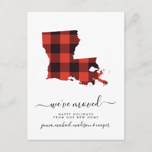 Happy Holidays   We've Moved   Louisiana Postcard