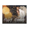 Happy Holidays White Script Holiday Photo Postcard