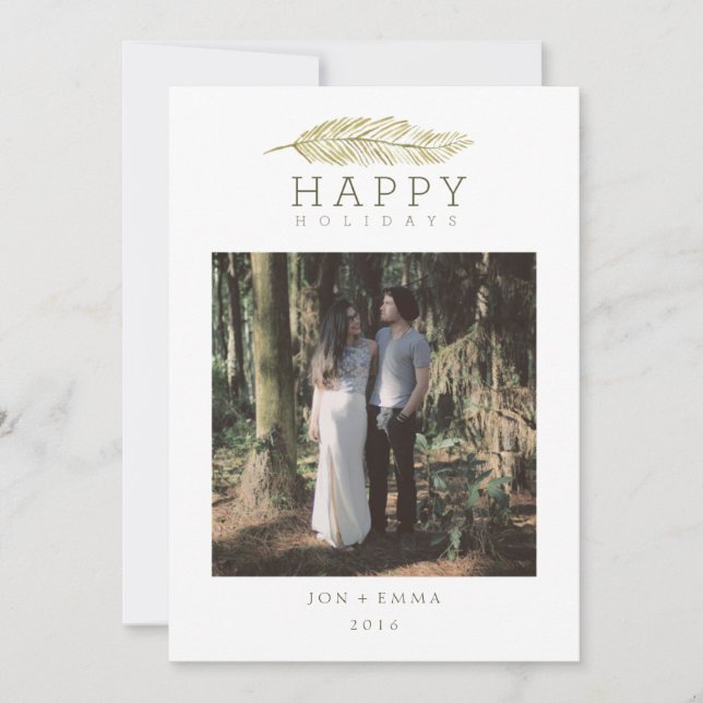 HAPPY HOLIDAYS WINTER BRANCH HOLIDAY CARD (Front)